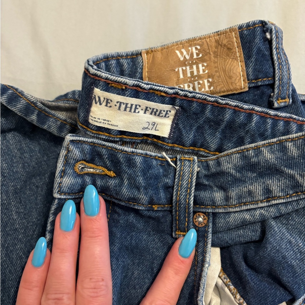 We The Free High-Rise Dark Blue Denim Jeans